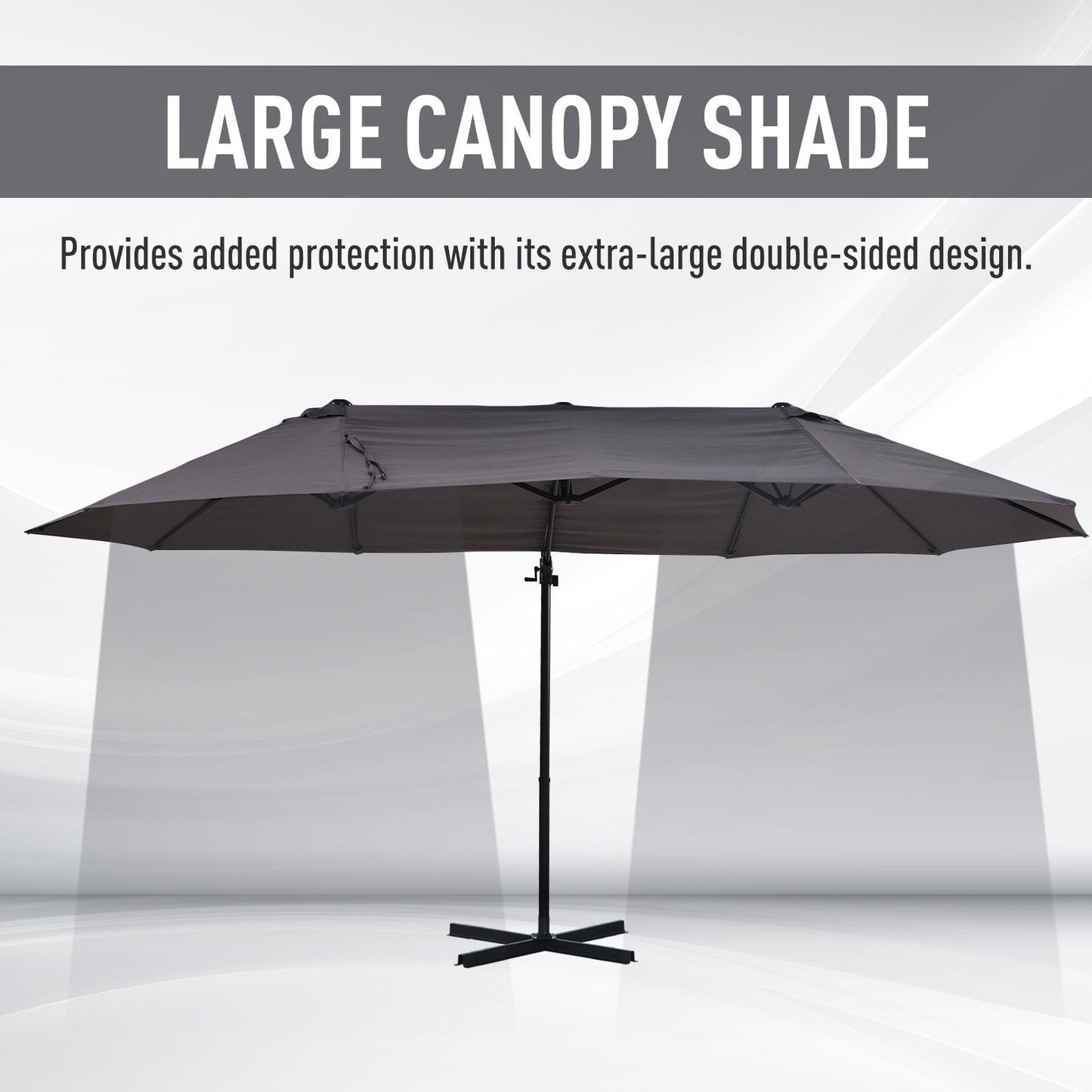 18" 26 lbs Round Resin Umbrella Base Stand Market Parasol Holder with Beautiful Decorative Pattern & Easy Setup, for Φ1.5", Φ1.89" Pole