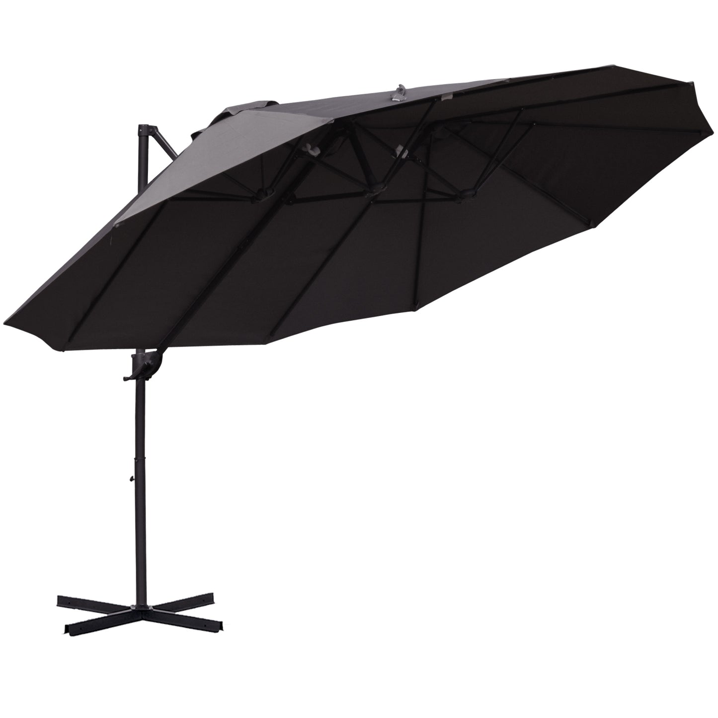 18" 26 lbs Round Resin Umbrella Base Stand Market Parasol Holder with Beautiful Decorative Pattern & Easy Setup, for Φ1.5", Φ1.89" Pole