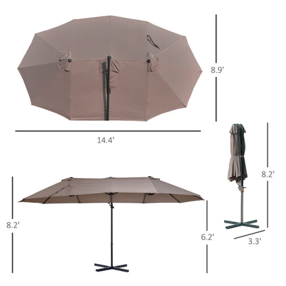 17" 26 lb. Steel Round Resin Patio Umbrella Base Stand with Beautiful Decorative Pattern for Φ1.5"-1.89" Pole in Bronze