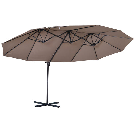 17" 26 lb. Steel Round Resin Patio Umbrella Base Stand with Beautiful Decorative Pattern for Φ1.5"-1.89" Pole in Bronze