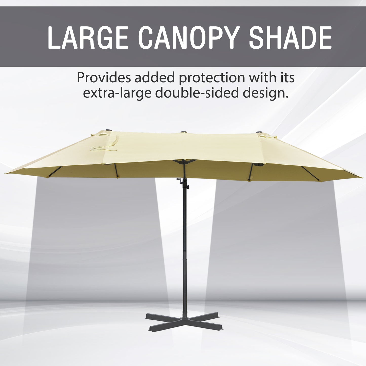 21 lbs. Market Umbrella Base Holder 18" Heavy Duty Round Parasol Stand with Rattan Design for Patio, Black