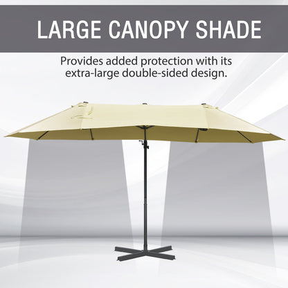 21 lbs. Market Umbrella Base Holder 18" Heavy Duty Round Parasol Stand with Rattan Design for Patio, Black