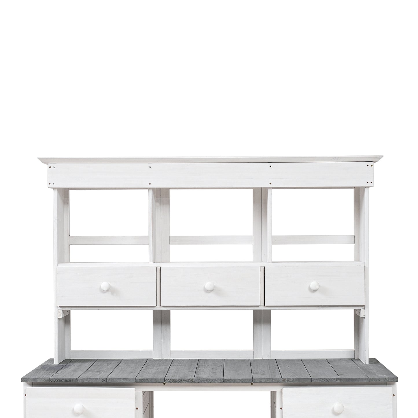 Garden Potting Bench Table, Rustic and Sleek Design with Multiple Drawers and Shelves for Storage